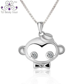 925 Sterling Silver Cute White Cubic Zirconia Monkey Bowknot Dome Pendants Necklaces For Women Female Girls Children Jewelry
925 Sterling Silver Cute White Cubic Zirconia Monkey Bowknot Dome Pendants Necklaces For Women Female Girls Children Jewelry
