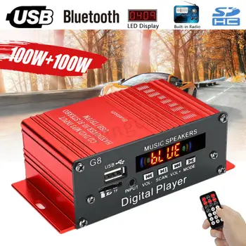 Audio Amplifier AU Subwoofer HIFI 200W bluetooth Stereo 12V Channel 2CH Car 1 Power Amplifier 1 Remote Control
Audio Amplifier AU Subwoofer HIFI 200W bluetooth Stereo 12V Channel 2CH Car 1 Power Amplifier 1 Remote Control