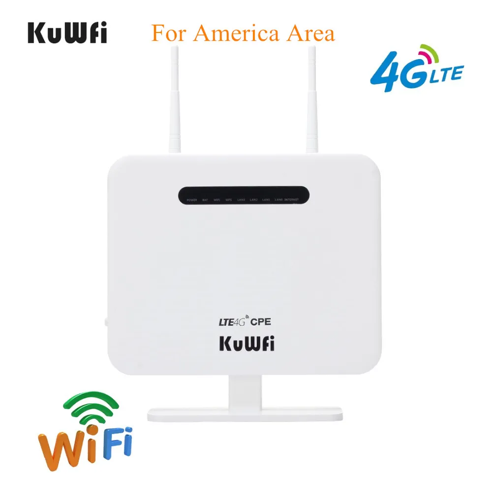 KuWFi Unlocked 300Mbps 4G CPE Router Wireless AP Router With 5Dbi Antennas For USA/CA/Mexico/Jamaica/Argentina/Chile/Colombia
KuWFi Unlocked 300Mbps 4G CPE Router Wireless AP Router With 5Dbi Antennas For USA/CA/Mexico/Jamaica/Argentina/Chile/Colombia