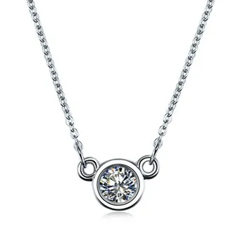 OEM Pure White Women Customized 0.5CT Round Cut Hearts and Arrows SONA Simulate Diamond Pendant Necklace Bridal Promise Jewelry
OEM Pure White Women Customized 0.5CT Round Cut Hearts and Arrows SONA Simulate Diamond Pendant Necklace Bridal Promise Jewelry