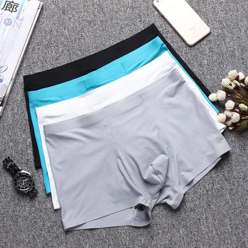 Male Underpants Slice Type Seamless Breathable Boxer Men Mesh Light and Quick-drying Nylon Ice Silk Underwear 6 Colors
Male Underpants Slice Type Seamless Breathable Boxer Men Mesh Light and Quick-drying Nylon Ice Silk Underwear 6 Colors