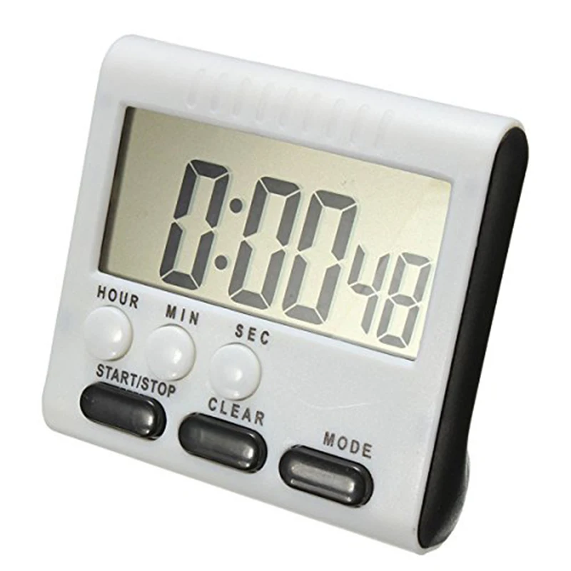 Digital egg timer / kitchen timer with loud alarm, up and down function, magnetic stand, Black
Digital egg timer / kitchen timer with loud alarm, up and down function, magnetic stand, Black