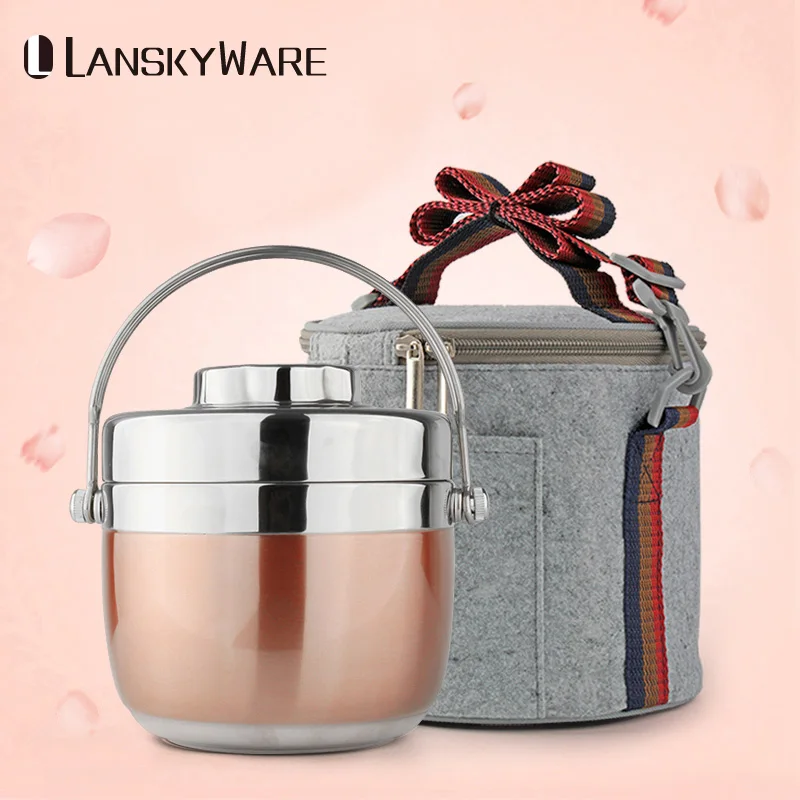 LANSKYWARE Japanese Thermal Lunch Box For Kids Picnic Camping Portable Stainless Steel Bento Box Fruits Food Container Storage
LANSKYWARE Japanese Thermal Lunch Box For Kids Picnic Camping Portable Stainless Steel Bento Box Fruits Food Container Storage