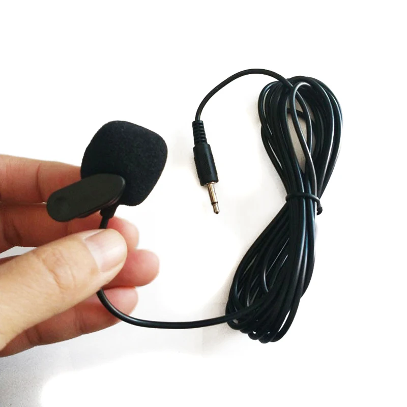 1pc 3.5mm Car Clip External Microphone 3m Length Cable Mic For Bluetooth Stereo GPS DVD MP5 Radio Mayitr