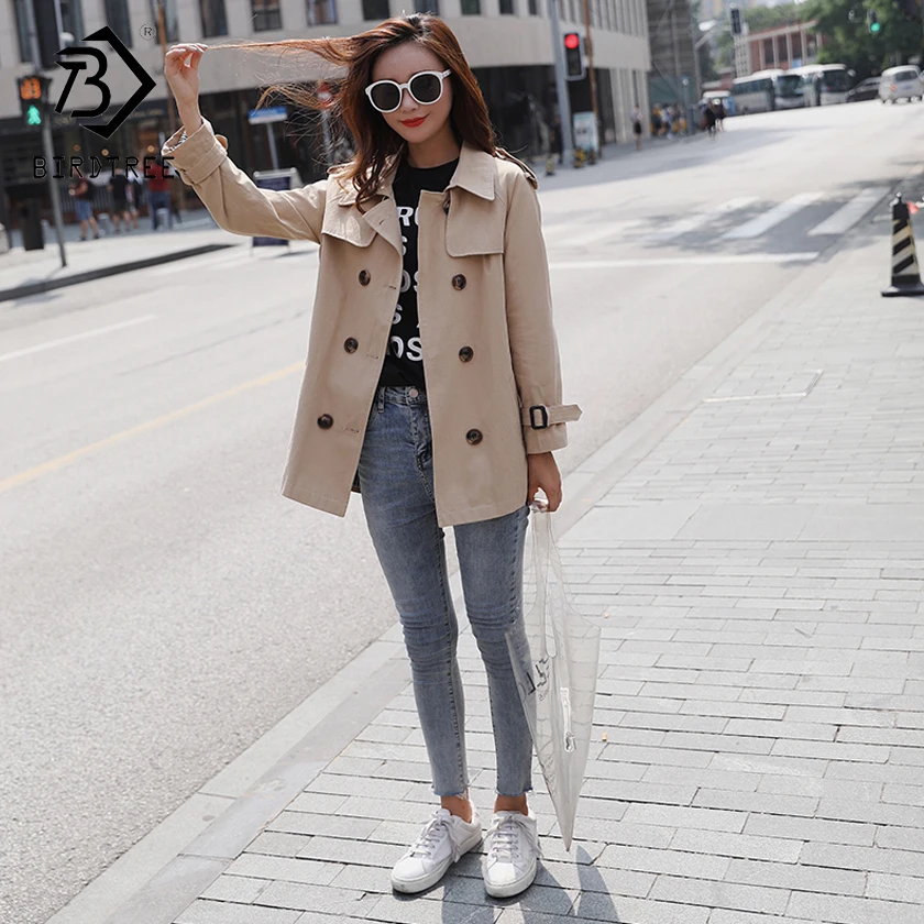 Women's 2018 New Solid Trench Full Sleeve Turn-down Collar Slash Solid Double Breasted Korean Style Loose Outerwear C87915LD
Women's 2018 New Solid Trench Full Sleeve Turn-down Collar Slash Solid Double Breasted Korean Style Loose Outerwear C87915LD