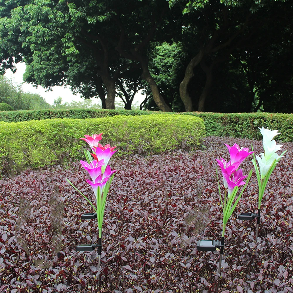 2pcs/set Solar LED Lily Flower Light Color Changing Energy Saving Lawn Lamps Outdoor Garden Path Yard Party Decoration
2pcs/set Solar LED Lily Flower Light Color Changing Energy Saving Lawn Lamps Outdoor Garden Path Yard Party Decoration