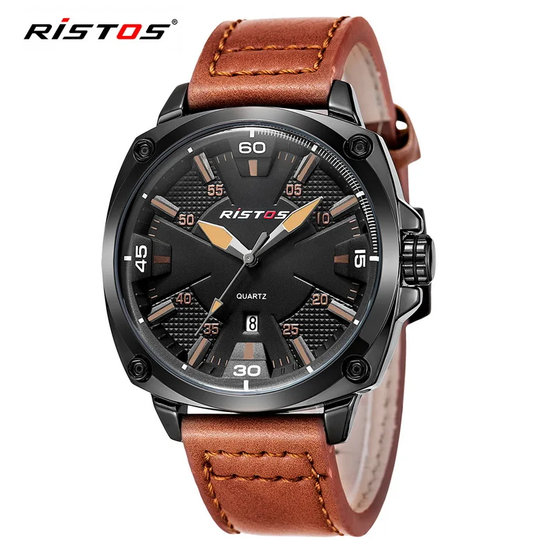 RISTOS Luxury Brand Quartz Watch Casual Leather Watches Reloj Masculino Female Watch with Date Calendar Waterproof 
RISTOS Luxury Brand Quartz Watch Casual Leather Watches Reloj Masculino Female Watch with Date Calendar Waterproof