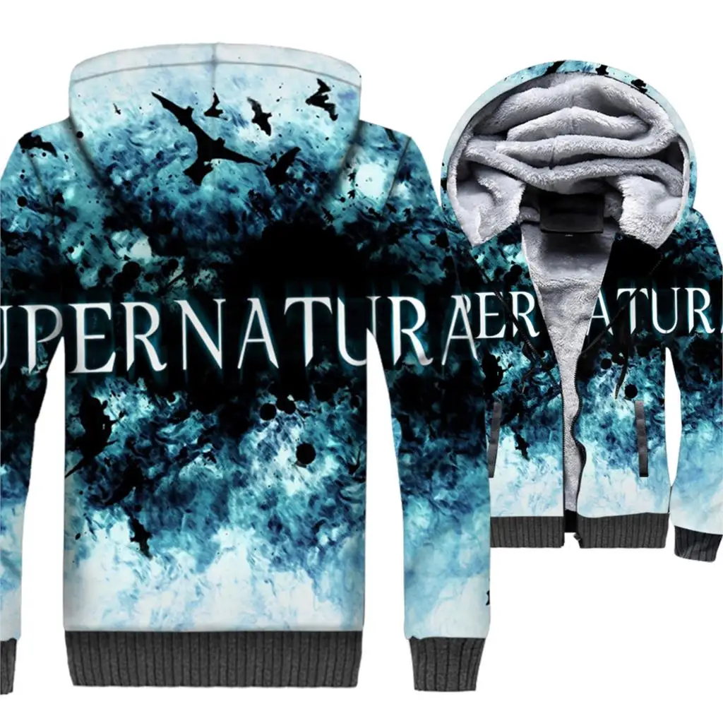 Supernatural Jacket 3D Print Hoodie Men SPN TV Show Hooded Sweatshirt Winter New Brand Thick Fleece Warm Zipper Coat Streetwear
Supernatural Jacket 3D Print Hoodie Men SPN TV Show Hooded Sweatshirt Winter New Brand Thick Fleece Warm Zipper Coat Streetwear