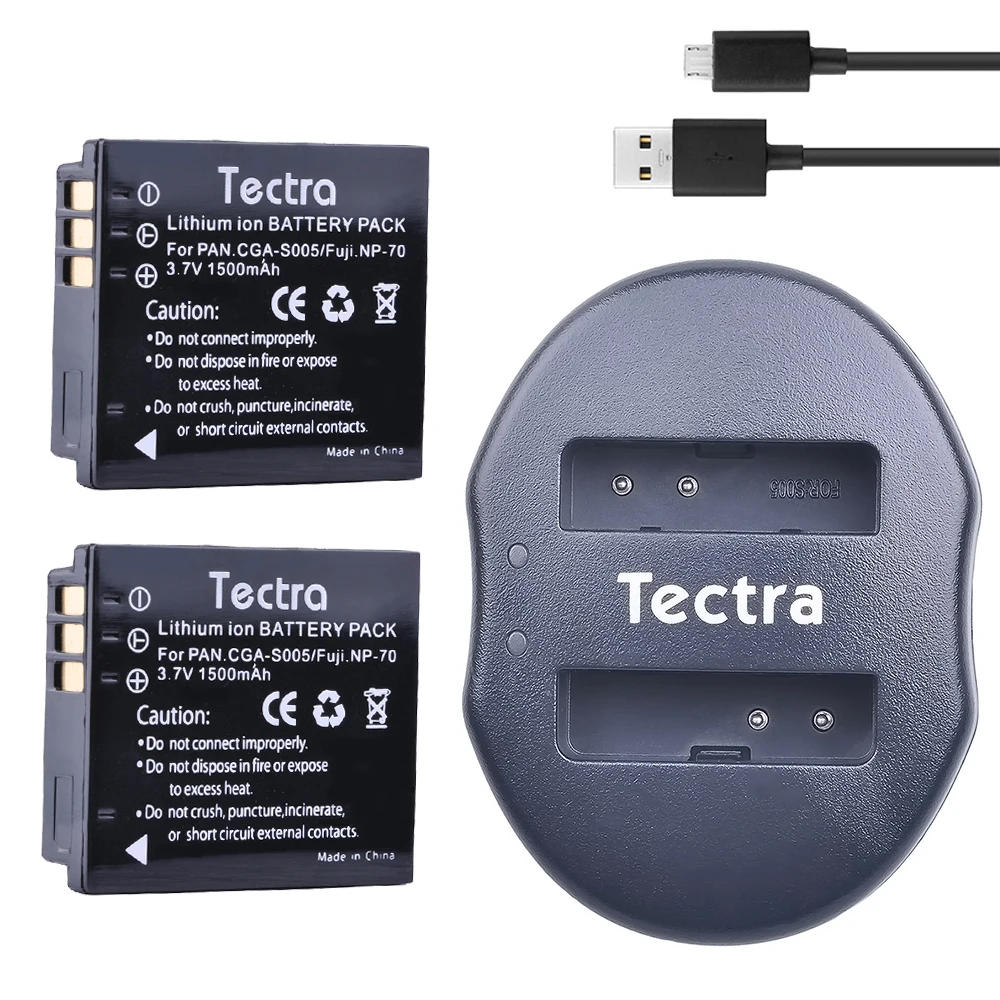 Tectra 2Pcs CGA-S005 CGA-S005E 1500mAh Bateria+USB Dual Charger for PANASONIC DMW-BCC12 DMC-FX8 FX9 FX10 FX12 FX50 FX150 LX1 LX2
Tectra 2Pcs CGA-S005 CGA-S005E 1500mAh Bateria+USB Dual Charger for PANASONIC DMW-BCC12 DMC-FX8 FX9 FX10 FX12 FX50 FX150 LX1 LX2