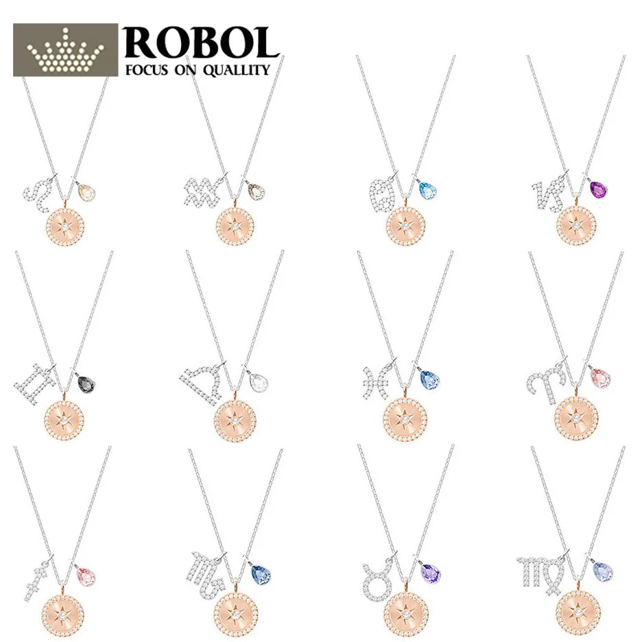 ROBOL Zodiac Pendant Rhodium Plating Original Copy SWA Necklace 100% Foundation Manufacturer Wholesale Free Mail
ROBOL Zodiac Pendant Rhodium Plating Original Copy SWA Necklace 100% Foundation Manufacturer Wholesale Free Mail