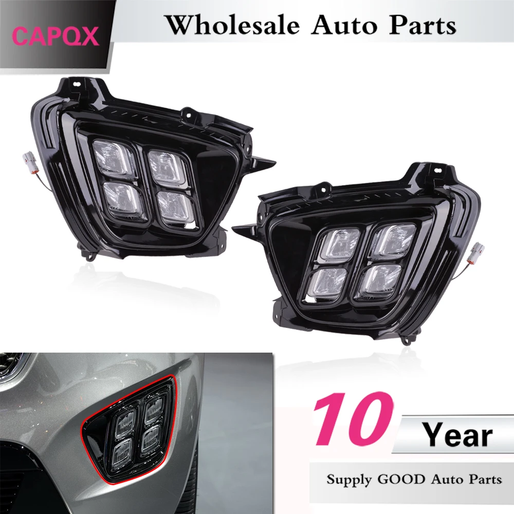 CAPQX 1Pair Front bumper LED Fog Light For KIA Sorento 2015 2016 2017 Daytime Running light foglight DRL Driver lamp
CAPQX 1Pair Front bumper LED Fog Light For KIA Sorento 2015 2016 2017 Daytime Running light foglight DRL Driver lamp