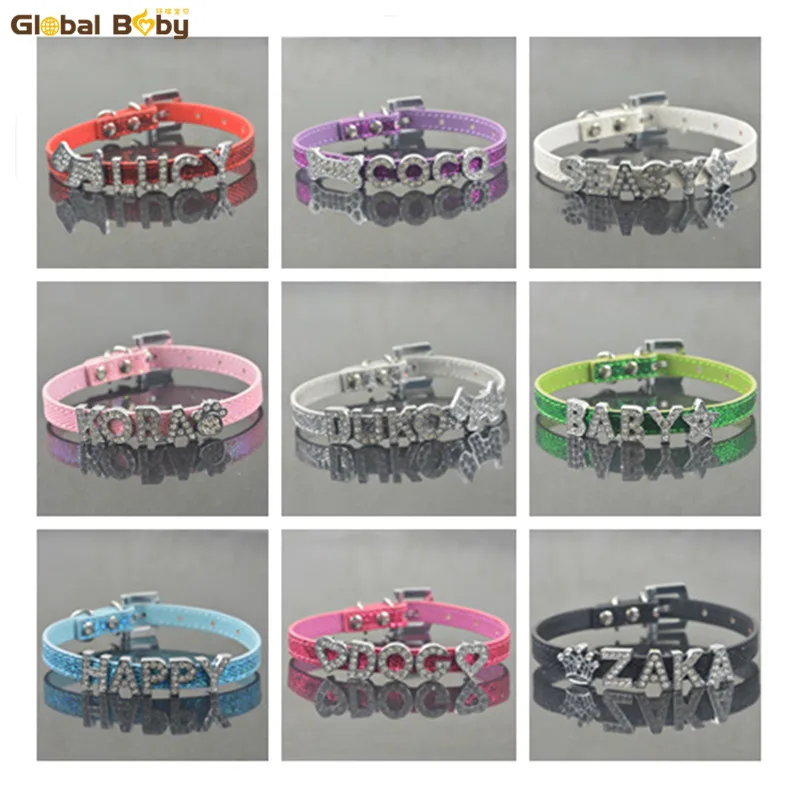 Bling Leather Pet Name Collars 10MM Free Letters Dog Puppy Cat Pet Personalized Necklace Collar
Bling Leather Pet Name Collars 10MM Free Letters Dog Puppy Cat Pet Personalized Necklace Collar