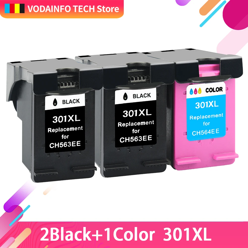 QSYRAINBOW Compatible 301XL Ink Cartridge Replacement for HP 301 XL for hp301 DeskJet 1050 2050 3050 2150 3150 1010 1510
QSYRAINBOW Compatible 301XL Ink Cartridge Replacement for HP 301 XL for hp301 DeskJet 1050 2050 3050 2150 3150 1010 1510