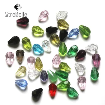 StreBelle Beads 100pcs Faceted Crystal Tear Drop Glass Beads 10x7mm for Jewelry DIY Necklace Bracelet Earring Making
StreBelle Beads 100pcs Faceted Crystal Tear Drop Glass Beads 10x7mm for Jewelry DIY Necklace Bracelet Earring Making