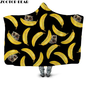 Owl and Banana 3D Printed Plush Hooded Blanket for Adults Children Warm Wearable Fleece Throw Blanket Home Office Washable Cloak
Owl and Banana 3D Printed Plush Hooded Blanket for Adults Children Warm Wearable Fleece Throw Blanket Home Office Washable Cloak