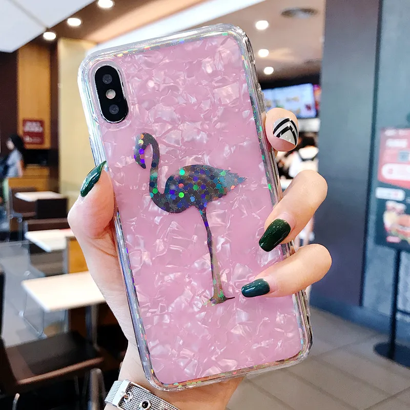 Zxtrby Laser Shell Pattern Flamingo PC+TPU Phone Case for iPhone 6s 7 8 Plus X XS XR XSMax IMD Phone Shell Back Cover Coque
Zxtrby Laser Shell Pattern Flamingo PC+TPU Phone Case for iPhone 6s 7 8 Plus X XS XR XSMax IMD Phone Shell Back Cover Coque