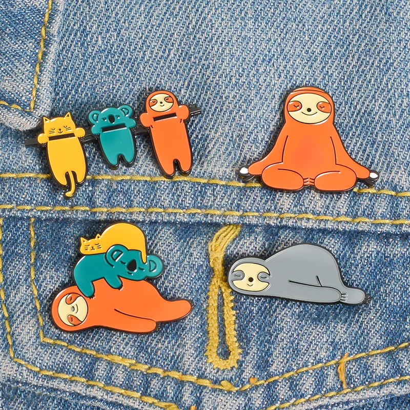 QIHE JEWELRY Sloth pins Hanging animals brooch Yoga Sleeping Sloth Brooches Sloth Koala Cat Party Animals Jewelry
QIHE JEWELRY Sloth pins Hanging animals brooch Yoga Sleeping Sloth Brooches Sloth Koala Cat Party Animals Jewelry