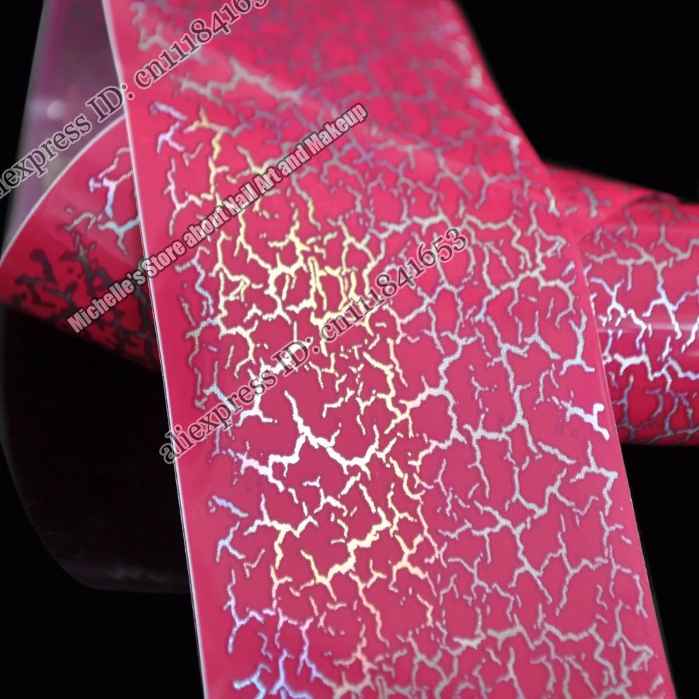 Red base silver crack Sexy Beauty Nail aluminum foil stickers nail stickers crafts template GL39
Red base silver crack Sexy Beauty Nail aluminum foil stickers nail stickers crafts template GL39