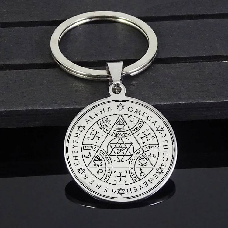 Trendy Seals of The Seven Archangels Pendant Silver Stainless Steel Key of Solomon Keychain Dropshipping YP6721
Trendy Seals of The Seven Archangels Pendant Silver Stainless Steel Key of Solomon Keychain Dropshipping YP6721