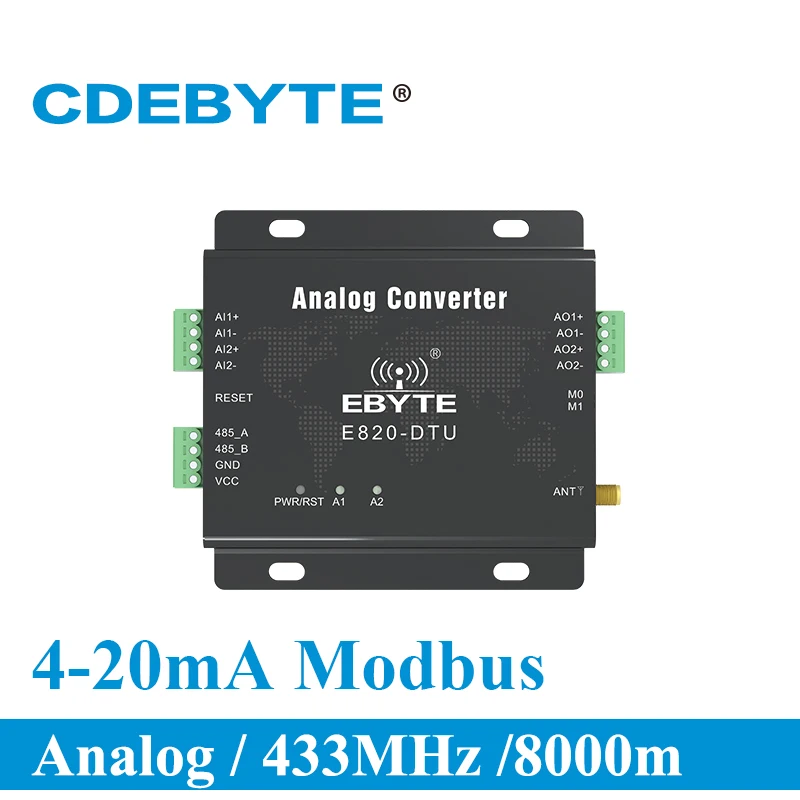 E820-DTU(2I2-433L) 433MHz Modbus Analog Acquisition 2 Channel Wireless Transceiver 1W RS485 Interface 433 mhz RF Module
E820-DTU(2I2-433L) 433MHz Modbus Analog Acquisition 2 Channel Wireless Transceiver 1W RS485 Interface 433 mhz RF Module
