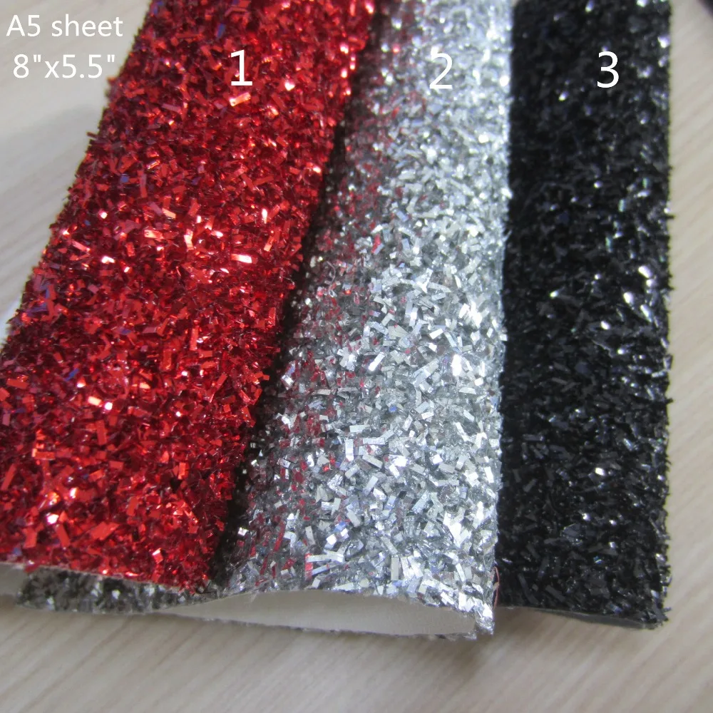 A5 Sheet 8"x5.5"(21cmx15cm) Tinsel Glitter Fabric Leather Faux PU leather For decoration craft Sewing bow DIY 1piece F0490
A5 Sheet 8"x5.5"(21cmx15cm) Tinsel Glitter Fabric Leather Faux PU leather For decoration craft Sewing bow DIY 1piece F0490