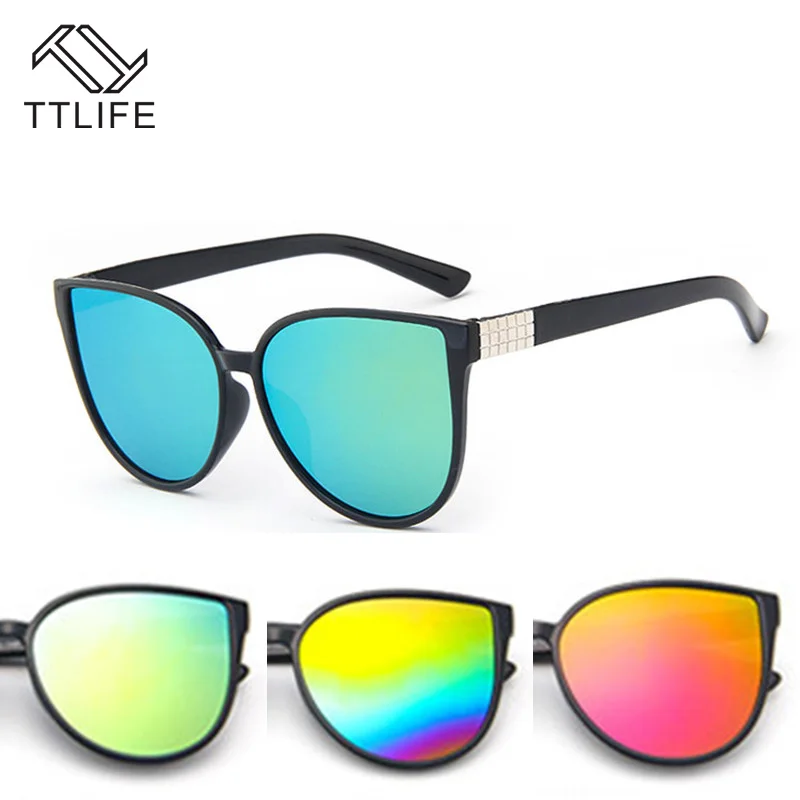 TTLIFE женские милые Солнцезащитные очки кошачий глаз популярные солнцезащитные