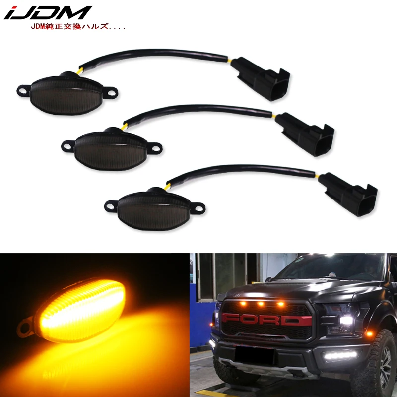 IJMD (3) грузовик 4x4 решетка лампы белый/желтый светодиодный для 2010-2014 и 2017-up Ford Raptor решетка лампы Парковка вождения светильник
IJMD (3) грузовик 4x4 решетка лампы белый/желтый светодиодный для 2010-2014 и 2017-up Ford Raptor решетка лампы Парковка вождения светильник