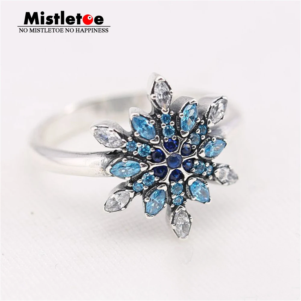 100% 925 sterling Silver Crystalized Snowflake, Blue Crystals & Clear CZ Ring Compatible with European Original Jewelry
100% 925 sterling Silver Crystalized Snowflake, Blue Crystals & Clear CZ Ring Compatible with European Original Jewelry