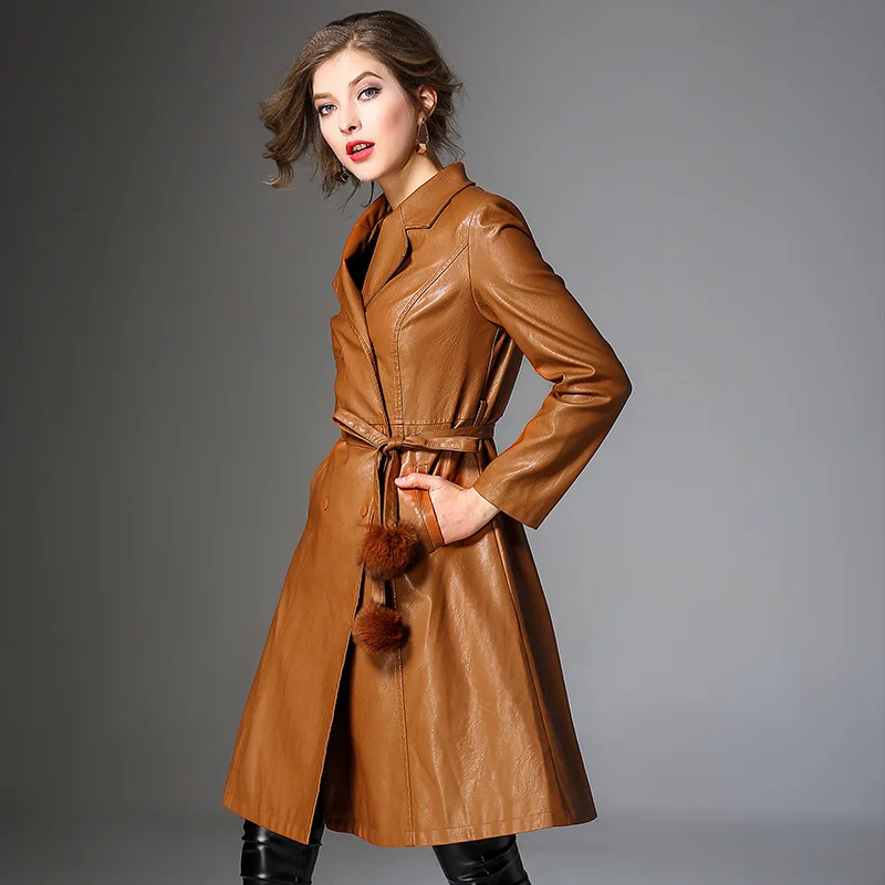 Streetwear Women Winter PU Leather Coat Female Autumn Brown motorcycle Leather jackets Femme brand jacket jaqueta de Belt New
Streetwear Women Winter PU Leather Coat Female Autumn Brown motorcycle Leather jackets Femme brand jacket jaqueta de Belt New