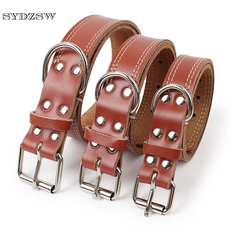 SYDZSW Large Dog Collar Pet Leads Top Grade Cow Leather Double Stitching Pet Collar for German Shepherd Labrador Big Dog Product
SYDZSW Large Dog Collar Pet Leads Top Grade Cow Leather Double Stitching Pet Collar for German Shepherd Labrador Big Dog Product
