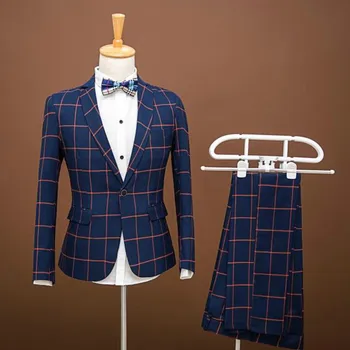 2019 checked suit men's clothing Cultivate one's morality suit Fashion two piece
2019 checked suit men's clothing Cultivate one's morality suit Fashion two piece