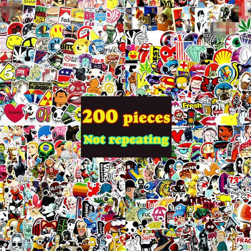 200pcs Graffiti Sticker,Car Styling, Skateboard Fridge Vinyl Decals, Luggage Home Decor, Laptop Toy Waterproof Sticker Pack
200pcs Graffiti Sticker,Car Styling, Skateboard Fridge Vinyl Decals, Luggage Home Decor, Laptop Toy Waterproof Sticker Pack