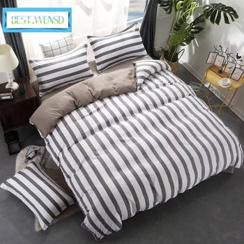 BEST.WENSD luxury stripe duvet cover+bed linen+Pillowcase microfiber fabric Home textile- flat bedspread-100% cotton bedding set
BEST.WENSD luxury stripe duvet cover+bed linen+Pillowcase microfiber fabric Home textile- flat bedspread-100% cotton bedding set