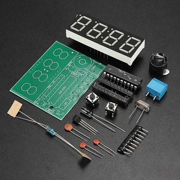 Factory Wholesale Free Shipping C51 4 Bits Electronic Clock Electronic Production Suite DIY Kits
Factory Wholesale Free Shipping C51 4 Bits Electronic Clock Electronic Production Suite DIY Kits