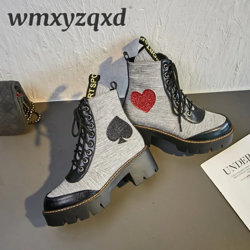 Ankle Boots for Women Winter Outdoor Lace-up Women's Platform Shoes Warm with Round Head Short Ladies Party Ankle Boots WMXYZQXD
Ankle Boots for Women Winter Outdoor Lace-up Women's Platform Shoes Warm with Round Head Short Ladies Party Ankle Boots WMXYZQXD