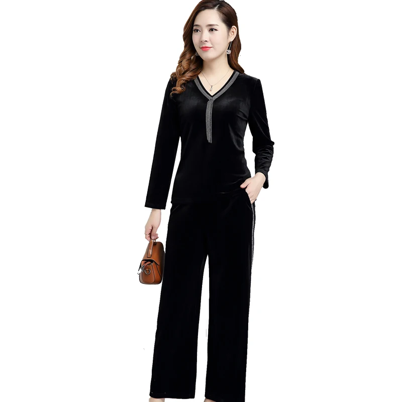 Gold Velvet Two Piece Set Tracksuit Women Large Size Year-old Female Costume Conjunto Feminino Casual Ensemble Femme Deux Pieces
Gold Velvet Two Piece Set Tracksuit Women Large Size Year-old Female Costume Conjunto Feminino Casual Ensemble Femme Deux Pieces