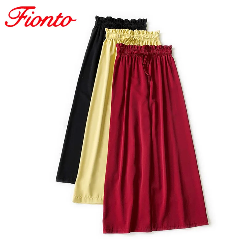 High Waist Wide Leg Pants Female Summer Ice Silk Chiffon Straight Red Pants Korean Wild Women Casual Loose Thin Pants AN1150
High Waist Wide Leg Pants Female Summer Ice Silk Chiffon Straight Red Pants Korean Wild Women Casual Loose Thin Pants AN1150