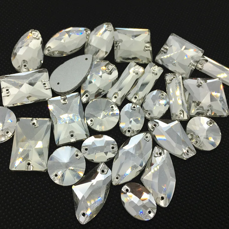 Mix Shapes Glass Crystal Sew on Rhinestones Flatback Crystal Clear Color Sew-on Stone Diy Dress Clothing Making
Mix Shapes Glass Crystal Sew on Rhinestones Flatback Crystal Clear Color Sew-on Stone Diy Dress Clothing Making