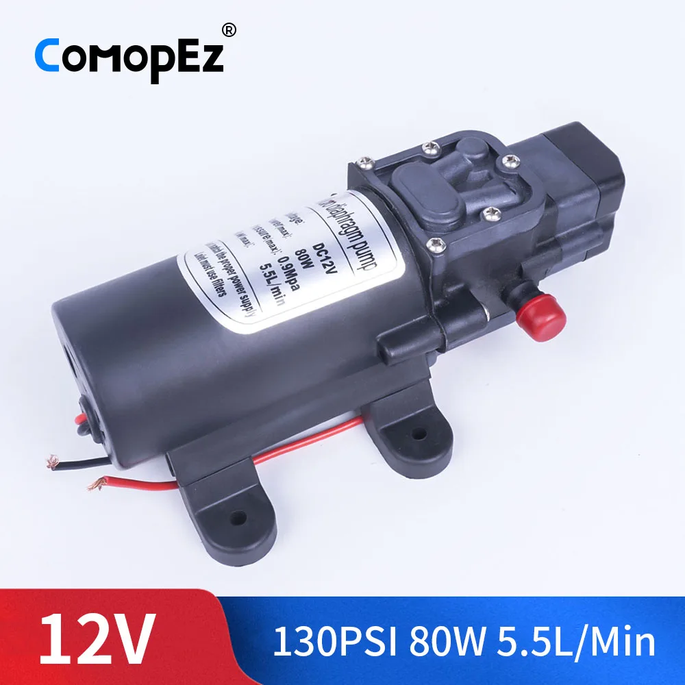 Professional Electric 12V 80W 130PSI 5.5L / Min Water High Pressure Diaphragm Self-Priming Pump Automatic Switch For Garden
Professional Electric 12V 80W 130PSI 5.5L / Min Water High Pressure Diaphragm Self-Priming Pump Automatic Switch For Garden