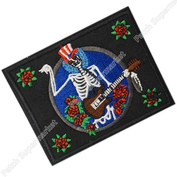 3.5" GRATEFUL DEAD SKELETON AND ROSES Logo Music Band Embroidered IRON ON Patch Rock Punk Heavy Metal dropship free shipping 
3.5" GRATEFUL DEAD SKELETON AND ROSES Logo Music Band Embroidered IRON ON Patch Rock Punk Heavy Metal dropship free shipping