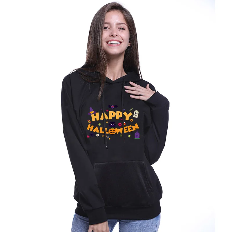 Women's Hoodies HAPPY HALLOWEEN Hooded Sweatshirts Female Full Sleeve Pullover Tops Sudaderas De Mujer
Women's Hoodies HAPPY HALLOWEEN Hooded Sweatshirts Female Full Sleeve Pullover Tops Sudaderas De Mujer