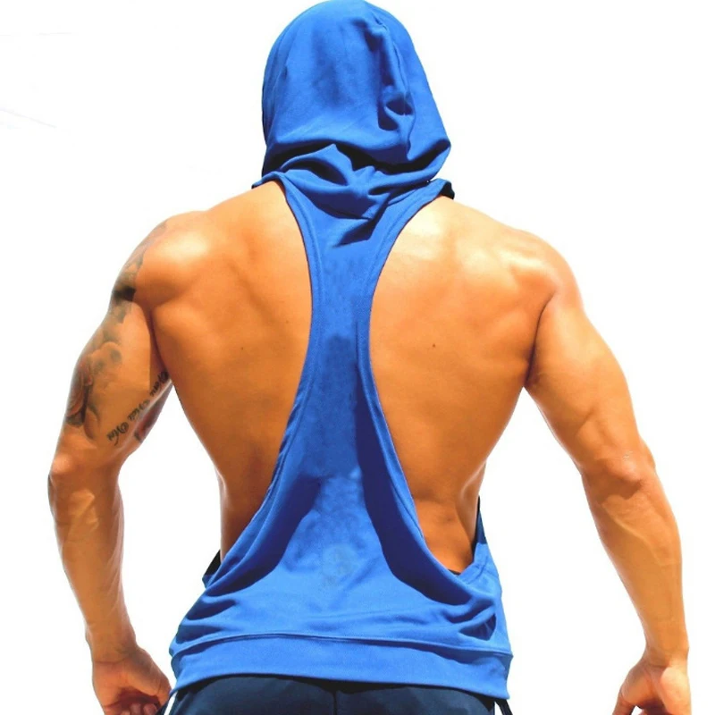 Gym Clothing Fitness Men Tank Top with hooded Mens Bodybuilding Tank Tops Sport Running Singlet debardeur homme Sleeveless Shirt
Gym Clothing Fitness Men Tank Top with hooded Mens Bodybuilding Tank Tops Sport Running Singlet debardeur homme Sleeveless Shirt