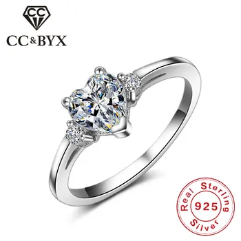 CC Rings For Women 925 Sterling Silver Jewelry Heart-shaped Bridal Wedding Engagement Ring White Gold-Color Drop Shipping CC726
CC Rings For Women 925 Sterling Silver Jewelry Heart-shaped Bridal Wedding Engagement Ring White Gold-Color Drop Shipping CC726