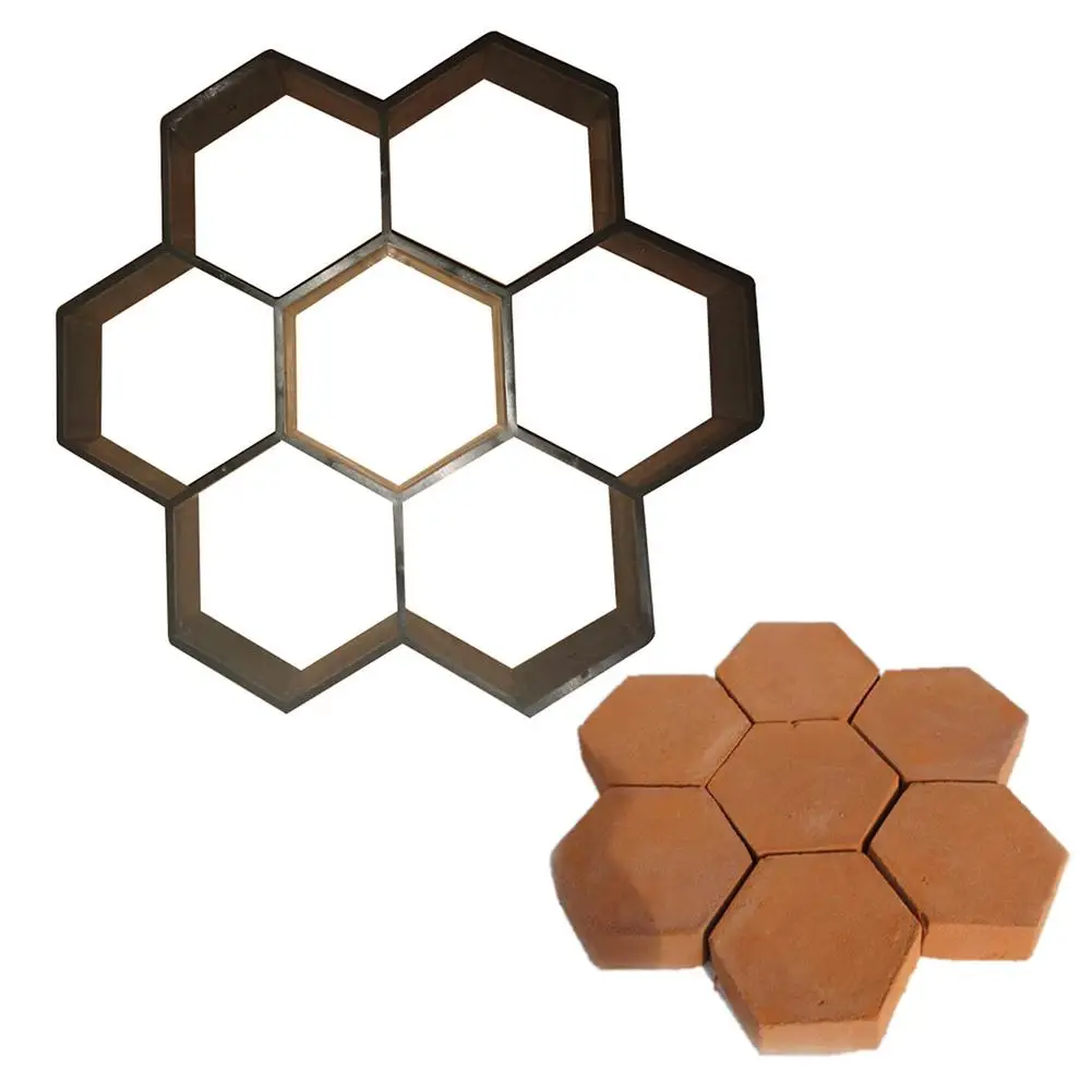 Hexagon Fancy Brick Mold Garden Path Tool Paving Molds Stone Walking Path Maker Road Concrete Molds
Hexagon Fancy Brick Mold Garden Path Tool Paving Molds Stone Walking Path Maker Road Concrete Molds