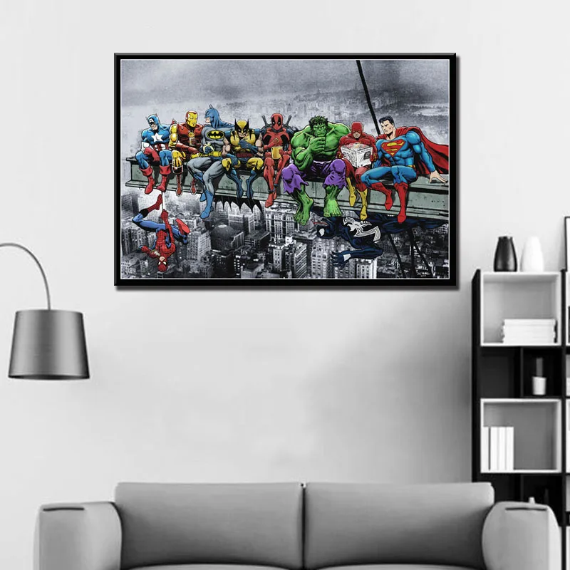 P195 Superheroes League Hot Marvel DC Anime Comic Iron Man Batman Superman Art Painting Silk Canvas Poster Wall Home Decor
P195 Superheroes League Hot Marvel DC Anime Comic Iron Man Batman Superman Art Painting Silk Canvas Poster Wall Home Decor