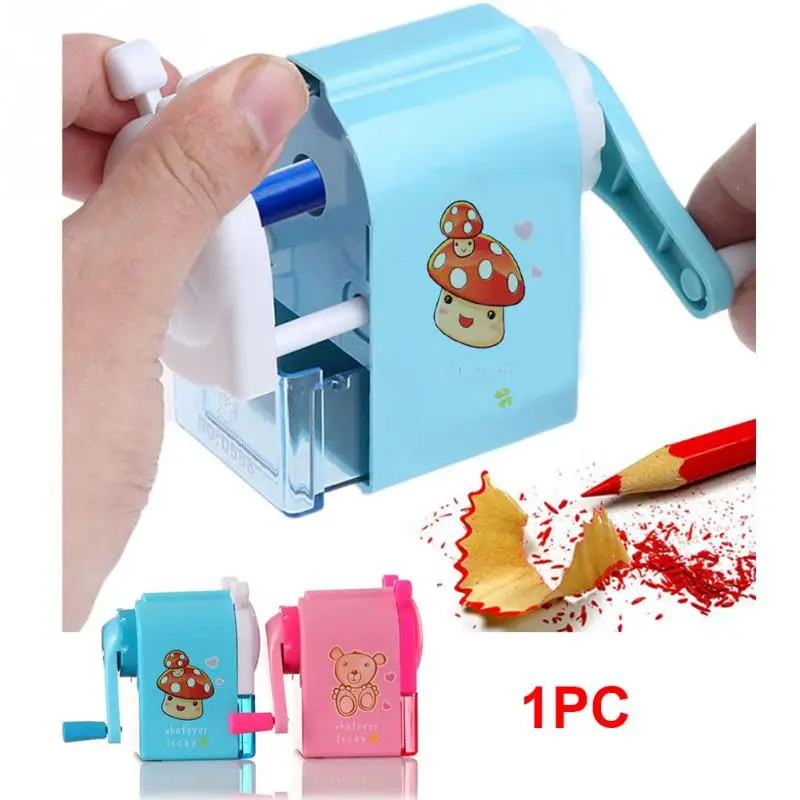 Lovely Cartoon Print Stationery Pencil Sharpener Hand Mechanical Windmill Cutting Tools School Gift Blue/Pink
Lovely Cartoon Print Stationery Pencil Sharpener Hand Mechanical Windmill Cutting Tools School Gift Blue/Pink