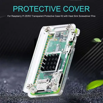For Raspberry Pi ZERO Transparent Protective Case Kit with Heat Sink Screwdriver Pins
For Raspberry Pi ZERO Transparent Protective Case Kit with Heat Sink Screwdriver Pins