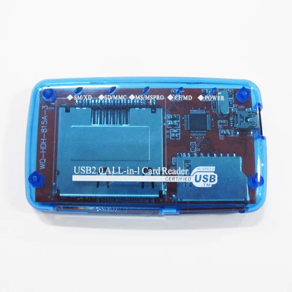 SD MMC XD SM MS CF MD Memory card reader Multi in one USB2.0 Smart media card reader
SD MMC XD SM MS CF MD Memory card reader Multi in one USB2.0 Smart media card reader