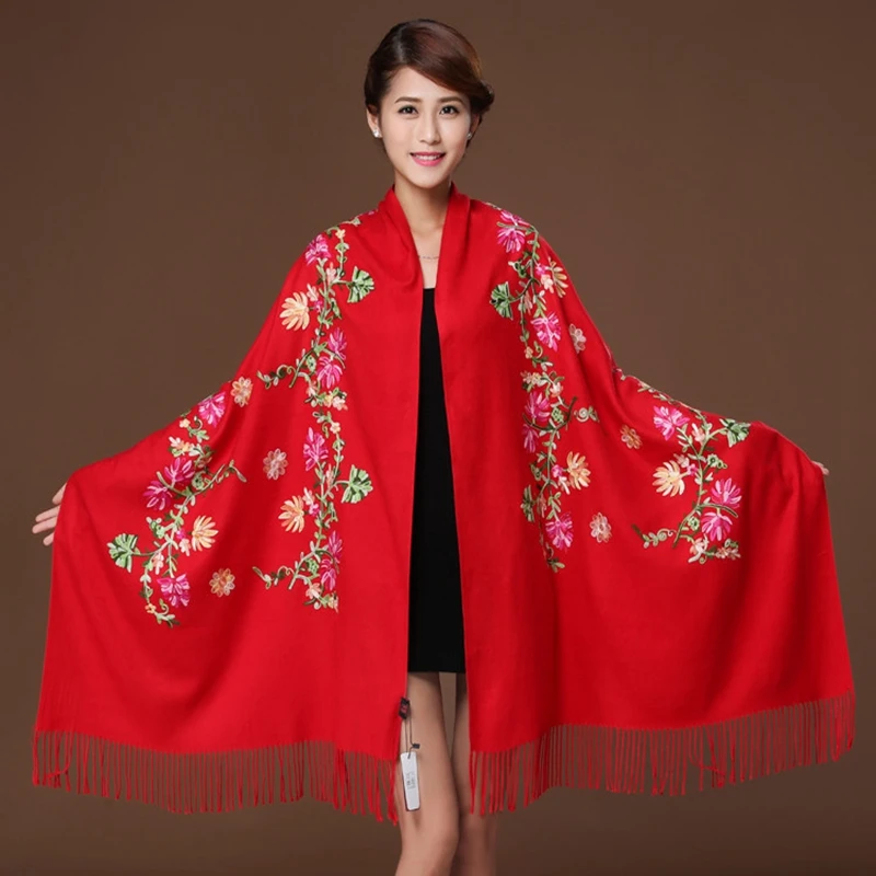 Women Embroider Flower Pashmina Cashmere Scarf Winter Warm Tassels Scarf Oversize Shawl Fashion Shawl Scarves Ponchos And Capes
Women Embroider Flower Pashmina Cashmere Scarf Winter Warm Tassels Scarf Oversize Shawl Fashion Shawl Scarves Ponchos And Capes
