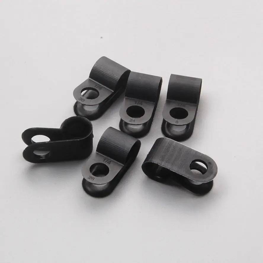 BBQ@FUKA 100 X Nylon Black Car Wire Cable Hose P Type Clamp Clips Clip C R 6.4mm 1/4"
BBQ@FUKA 100 X Nylon Black Car Wire Cable Hose P Type Clamp Clips Clip C R 6.4mm 1/4"